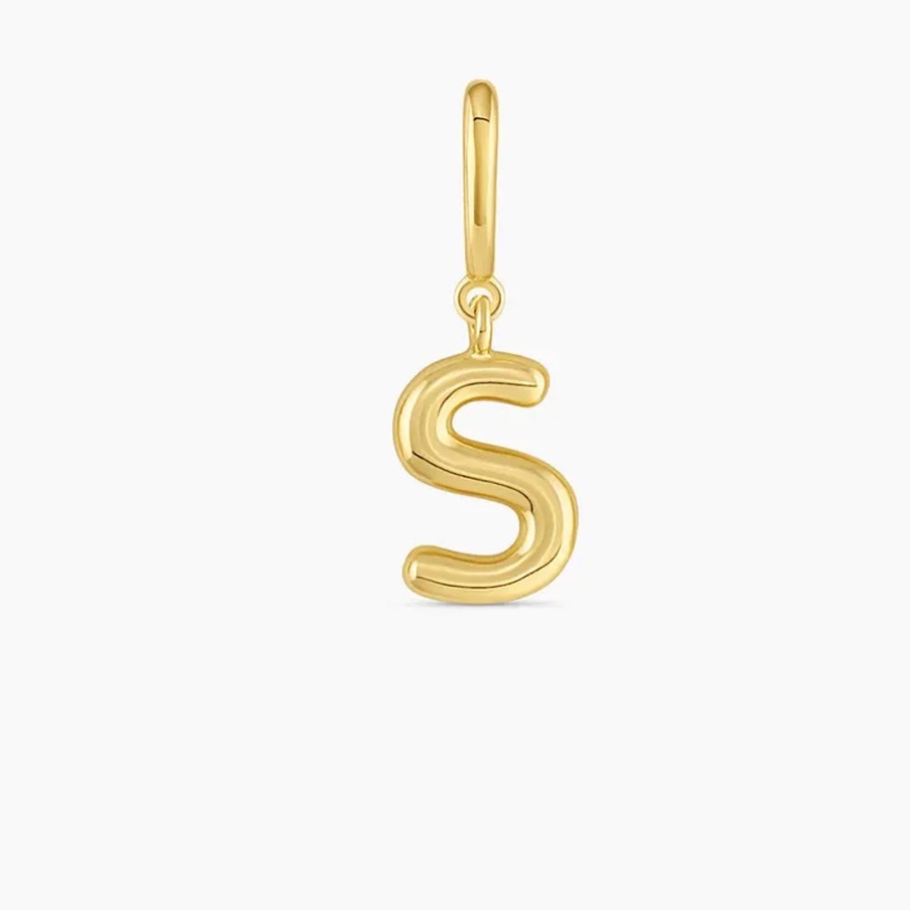 Gorjana S Alphabet Helium Parker Charm Gold Jewelry 18k gold plated